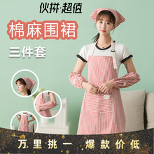 Customized thickened denim canvas aprons for foreign trade, waterproof household kitchen work, hairdressing aprons, and logo printing pic 15