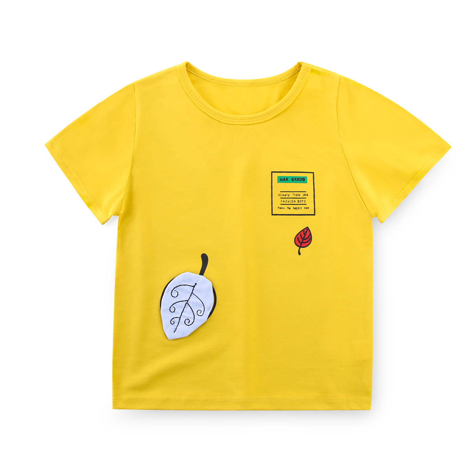 童趣T恤卡通儿童文化衫简约纯棉印字亲子班服批发详情31