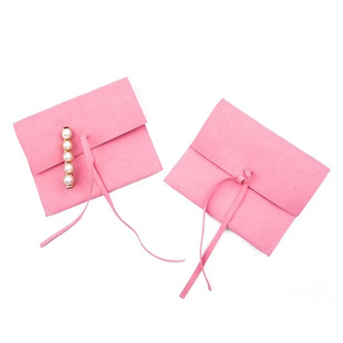 Gold snap bag jewelry packaging bag, pearl jewelry, earrings, necklace niche design packaging, leather bag customization pic 15