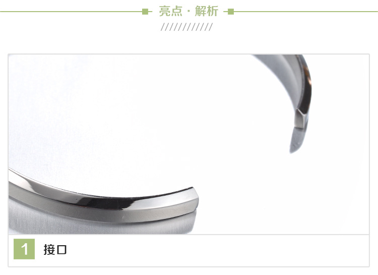 Wholesale live-streaming supply of DW-style simple titanium steel bracelet C-shaped open beveled bracelet from the source factory pic 4