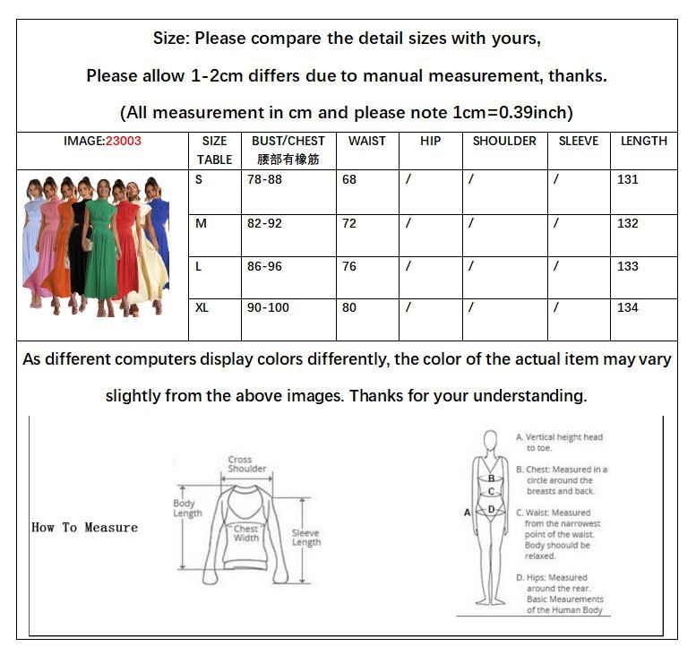 A sweet and fashionable summer stand-up collar macaron-colored waist-exposing long dress from Europe and America in 2023 pic 3