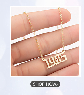 新款不锈钢复古项链女小众设计感欧美饰品古英文字母配饰项链批发详情1