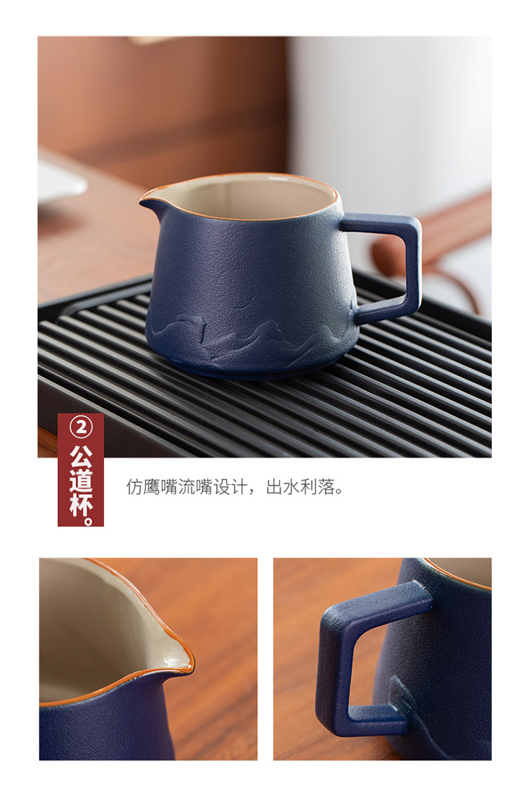 High-end travel tea set, company anniversary celebration souvenirs, business gifts, black pottery Gongfu tea sets pic 8