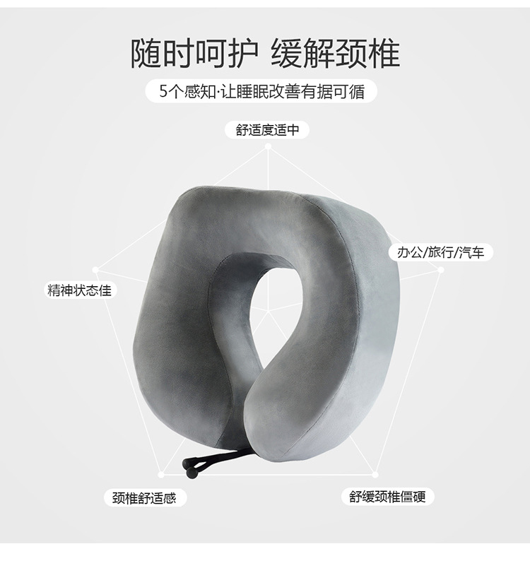 Factory direct sales slow rebound memory pillows, travel neck protectors, space memory cotton pillow cores, best-selling products for foreign trade pic 6