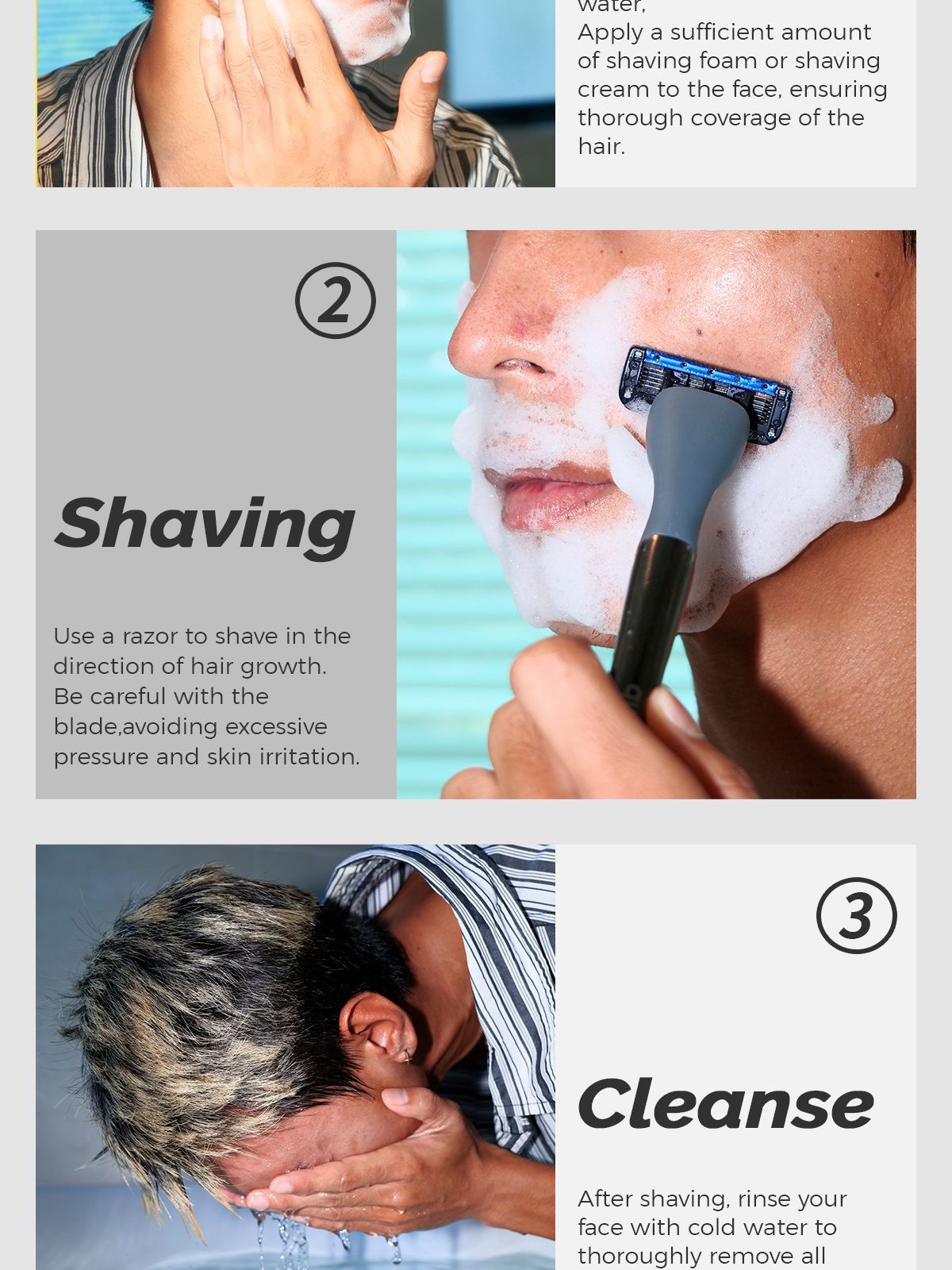 Colorlamb颜羊男士剃须刀便携3.0可组装金属长柄5+1层手动剃须刀详情8