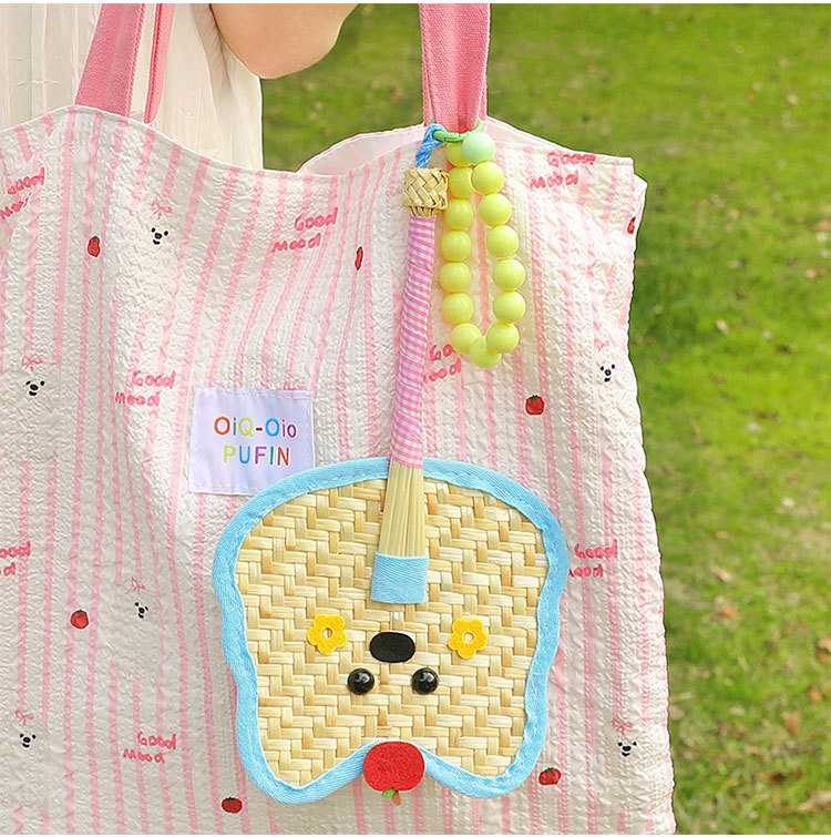 彩色蒲扇便携老式扇子夏天纯手工编织芭蕉扇拍照道具包包装饰挂件详情9