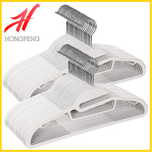 Factory wholesale ABS flocking anti-slip clothes hangers, clothing store organization, seamless storage, home clothes hanging, magic clothes rack pic 6