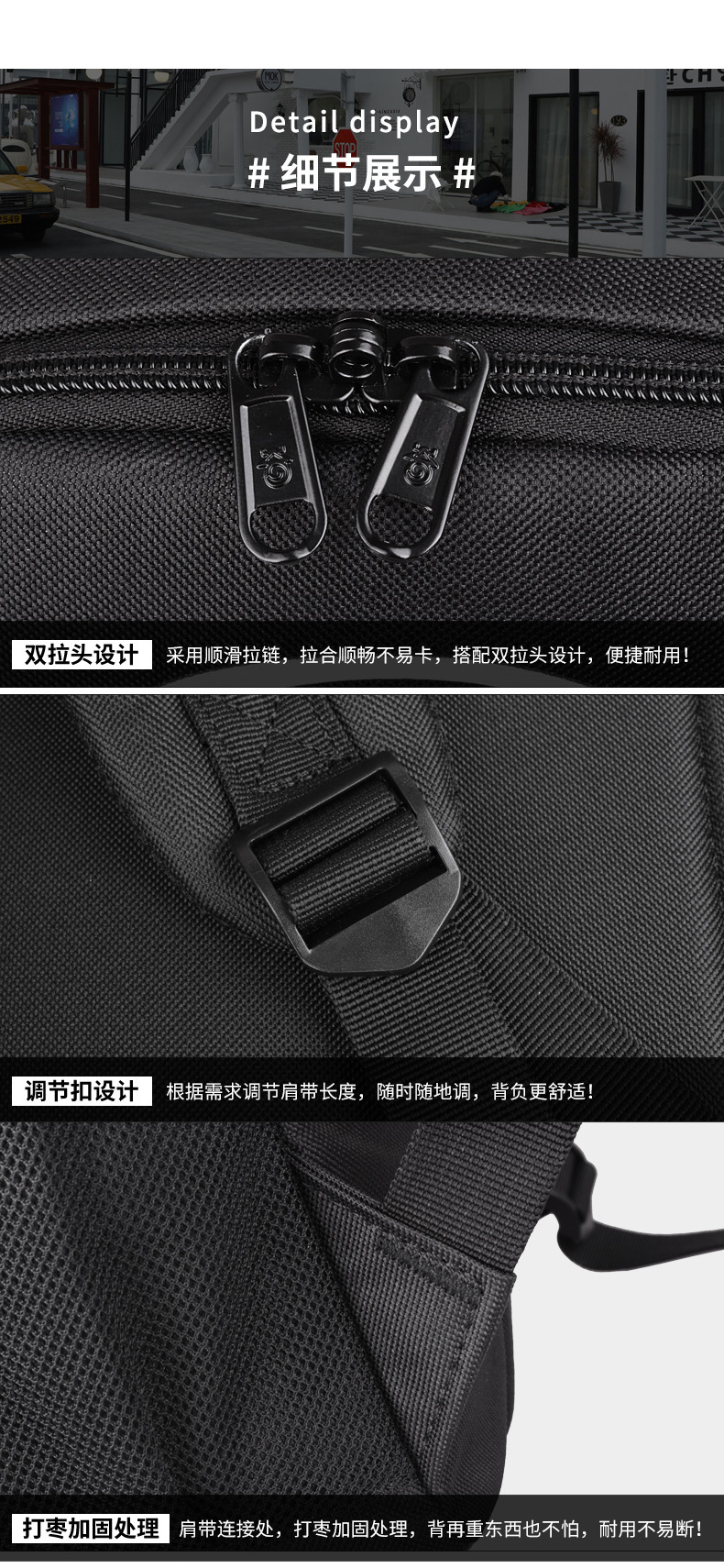 电脑包中学生书包工厂 男女夜光户外休闲背包 潮牌箱包韩版双肩包详情19