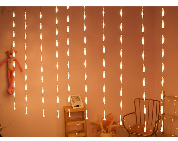 led水滴窗帘灯家居节日装饰灯户外防水冰条灯帐篷线灯装饰详情3