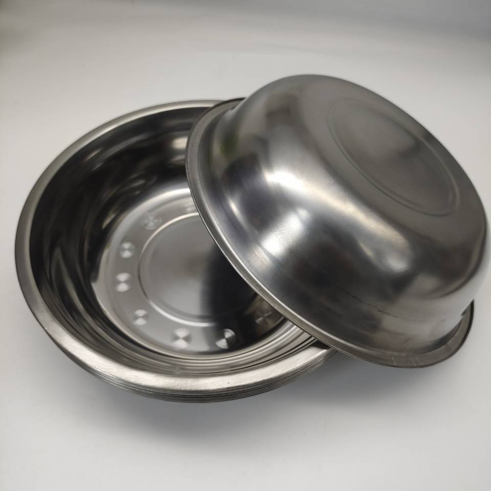 High-quality stainless steel basins, round soup basins, stainless steel tableware, vegetable basins, household stainless steel kitchenware, 2-yuan supply in Yiwu pic 29