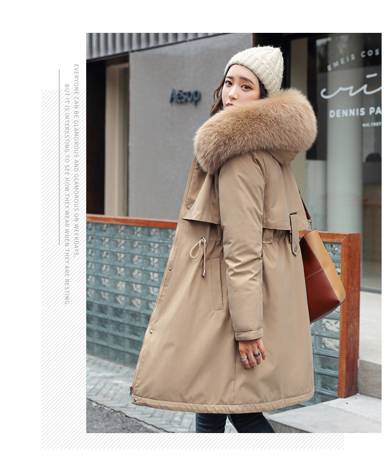 Winter new mid-length Paisuke cotton-padded jacket for women, Korean version of lambskin wool down cotton-padded jacket for women pic 23
