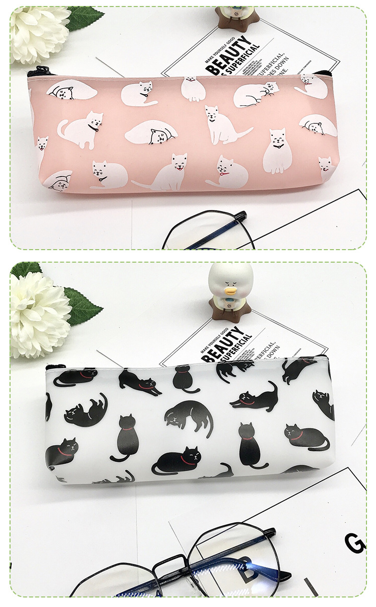 Korean version large-capacity pencil case, cute student hand-held stationery bag, cartoon creative multi-functional stationery box, pencil case pic 10