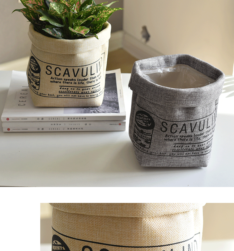 Nordic fabric flower pot storage bags, storage boxes, washable flower vases, home flower pot covers, decorative flower POTS pic 6