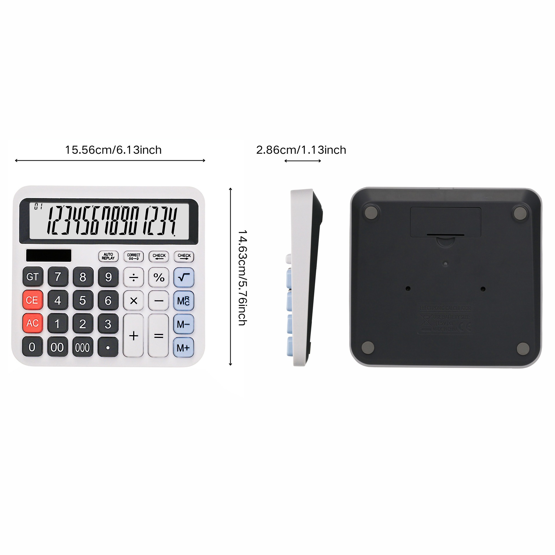 CT-2514 彩色桌面办公学习计算器太阳能双能源简约计算器详情9