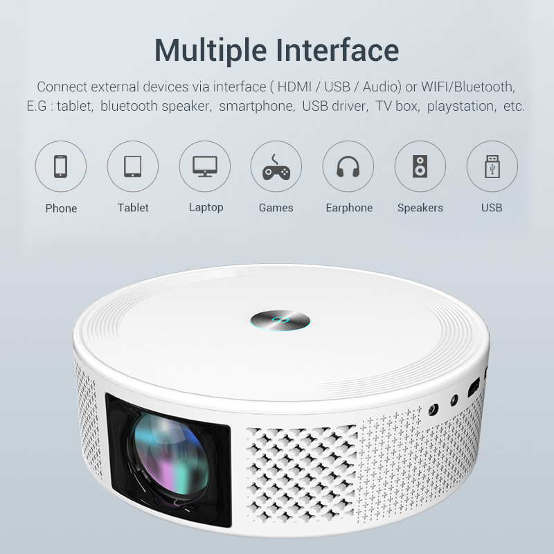 Cross-border Z8 Overseas Android 32G high-definition projector for home use, portable wireless screen projection, mobile phone wifi, home theater pic 18