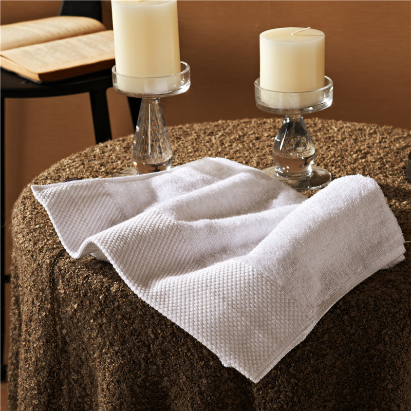 Factory supply of 16-count spiral plain woven pure cotton hotel towels, beauty salon bath towels, hotel and homestay wholesale square towels pic 40