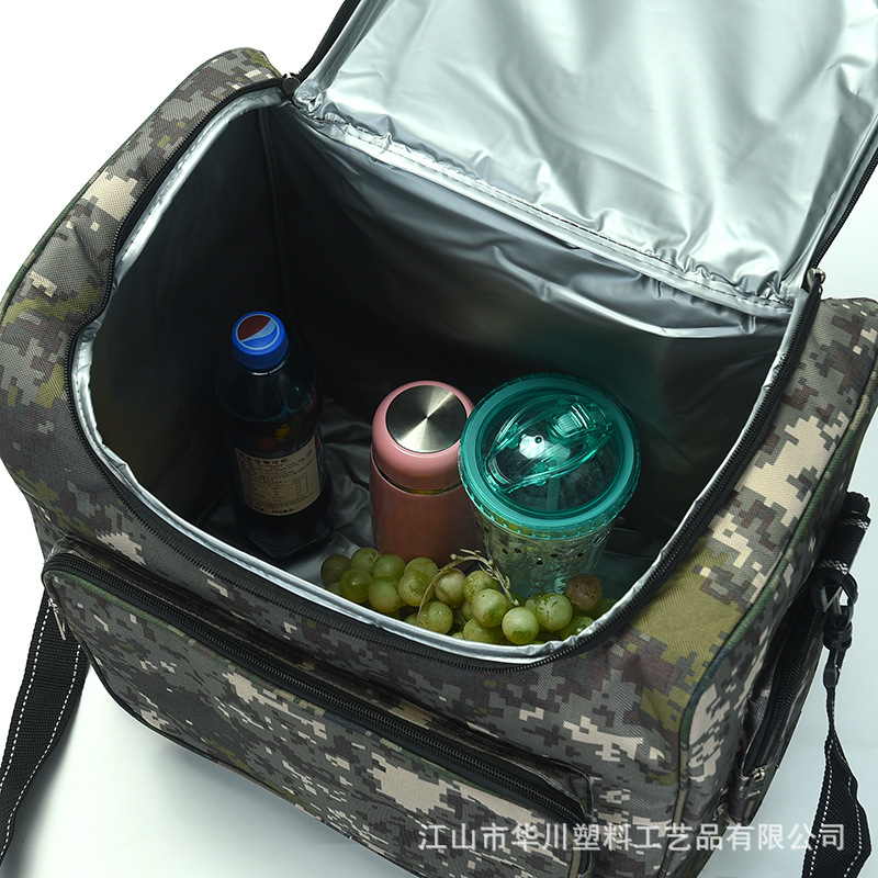 Insulated lunch bag, waterproof and cold-proof, outdoor portable Oxford fabric, new picnic bag, ice bag, foreign trade camouflage lunch bag, insulated meal bag, red wine insulated bag, camping box, ice bag, insulated bag pic 8