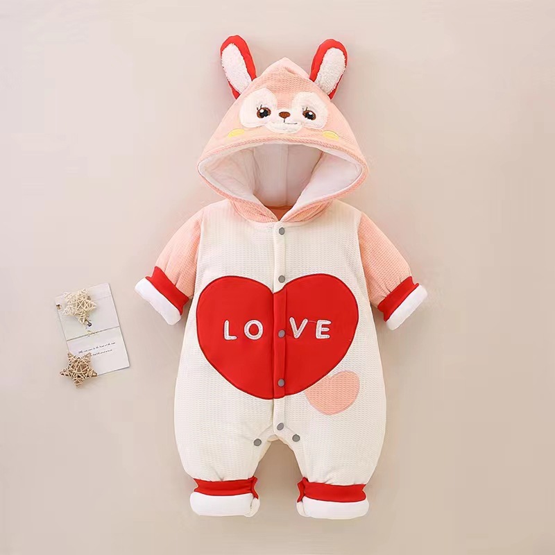 新款婴幼童冬季加厚休闲外出服舒适男女宝宝连体保暖分腿睡衣详情5