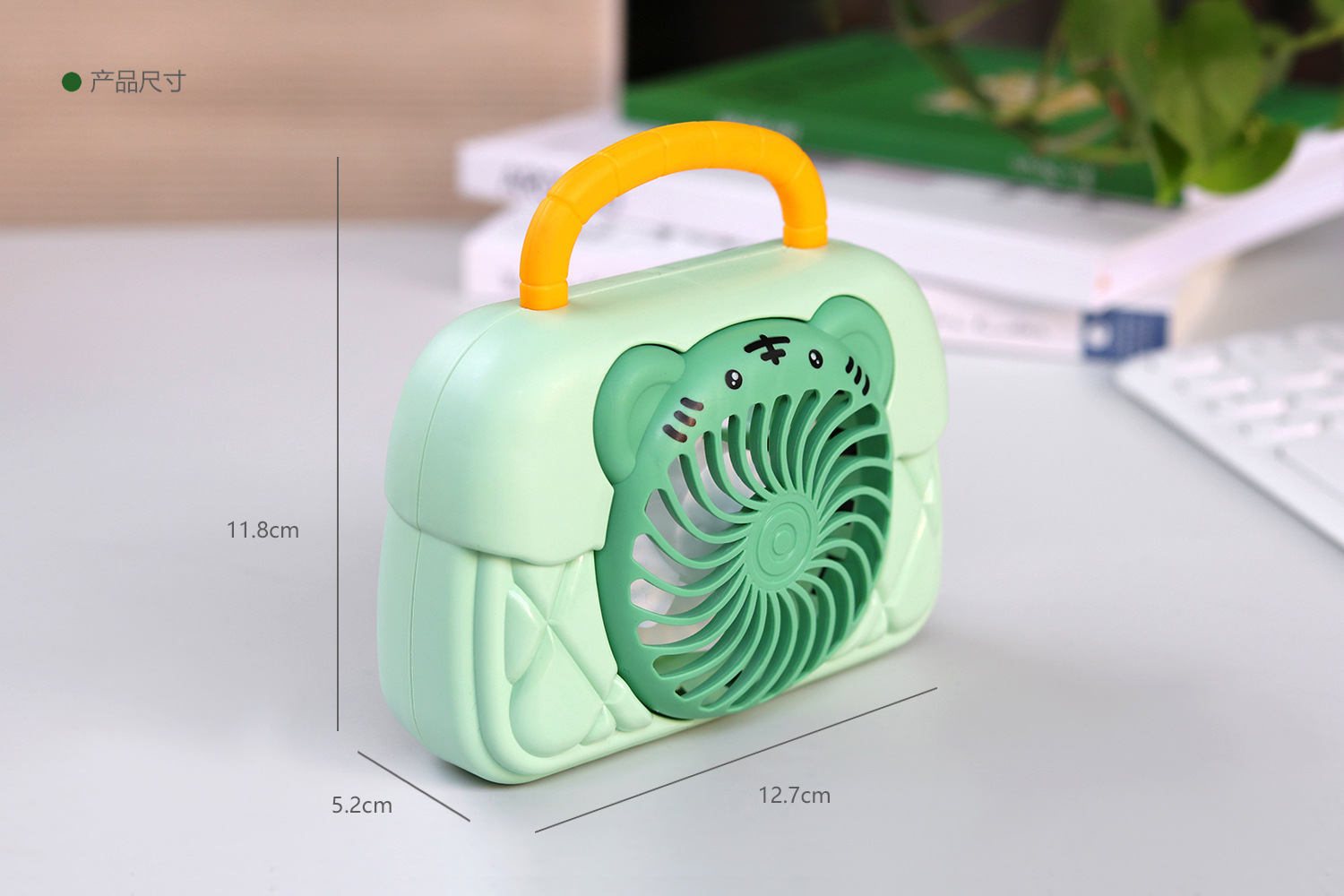 2022新款创意手提包风扇卡通老虎七彩夜灯相机风扇USB充电桌面照相机风扇详情19
