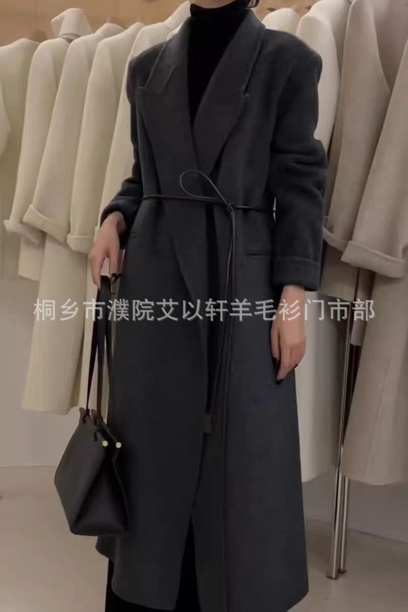 冬季新款韩系西装款美飒双面羊毛长绒毛呢外套长款百搭气质大衣女详情15