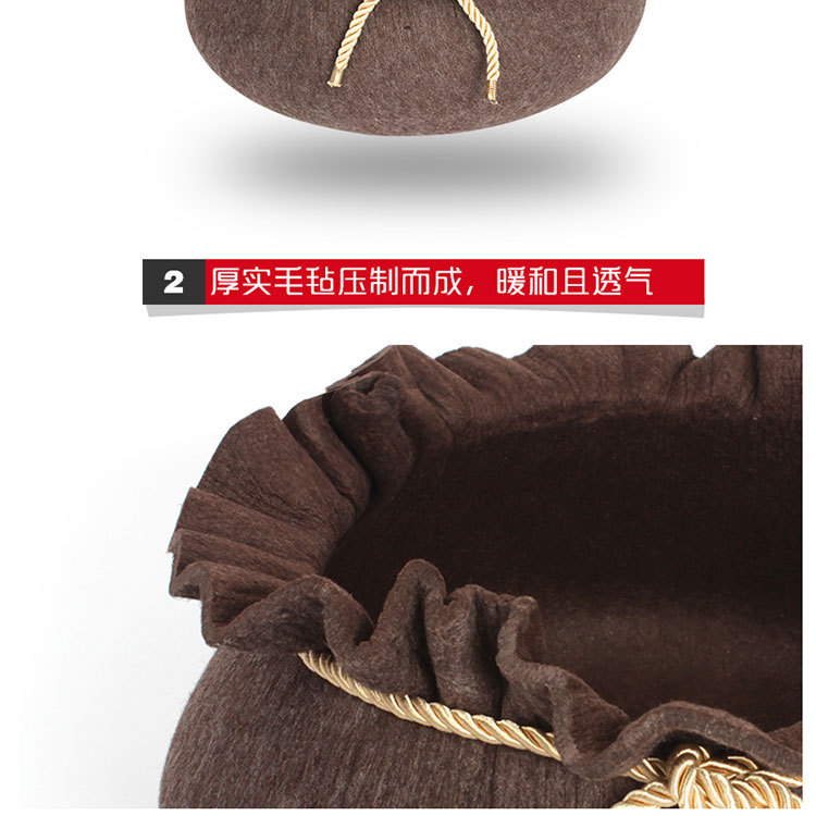 Wholesale manufacturer, wholesale cat beds, dog beds, pet beds, felt, pet beds, four-season fashionable wool felt for warmth pic 5