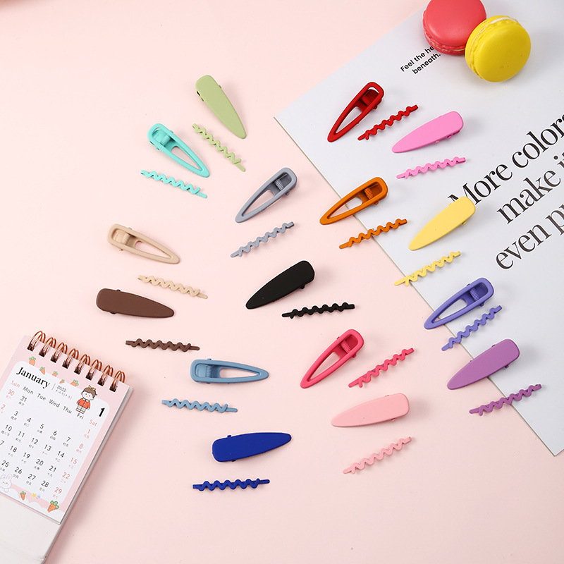 新款AB款发夹 马卡龙糖果色女式发饰5cm树脂鸭嘴夹头饰简约刘海夹详情3