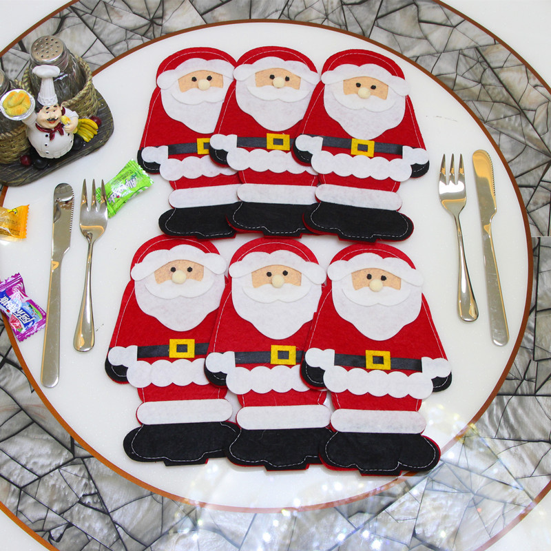 Wholesale of new Christmas decorations, new Santa Claus knife and fork sets, Christmas desktop cartoon tableware, knife and fork bags pic 24