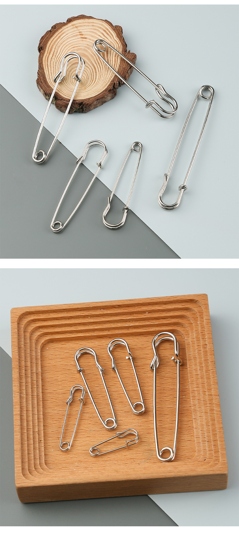 Safety pins, diy jewelry accessories, metal clasp pins, clothing tags, fixed large pins, safety brooches pic 18