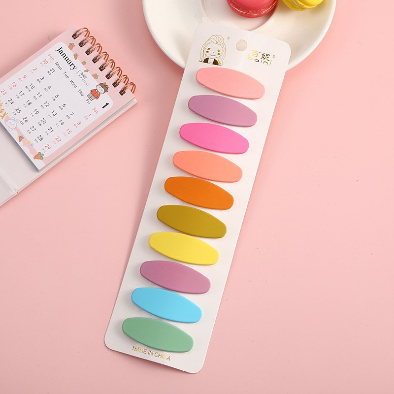 跨境亚马逊 磨砂椭圆夹弧形夹 发夹发饰 DIY头饰多样bb夹配件批发详情4