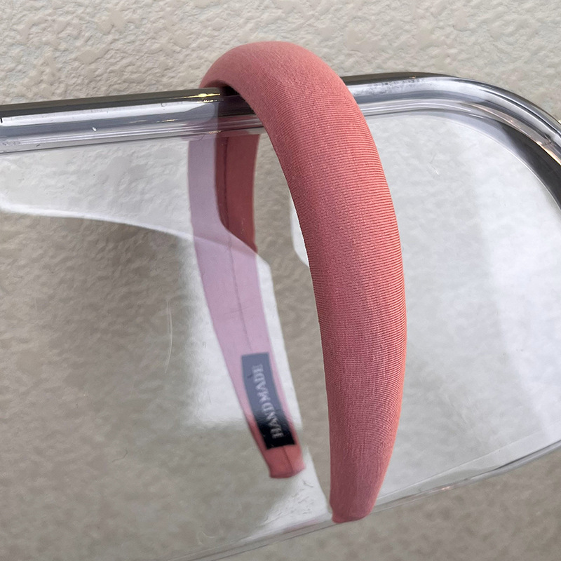 Pink high top wide hair band for women 2023 autumn/Winter new headband, face wash hair tie, versatile hairpin, popular headwear pic 10