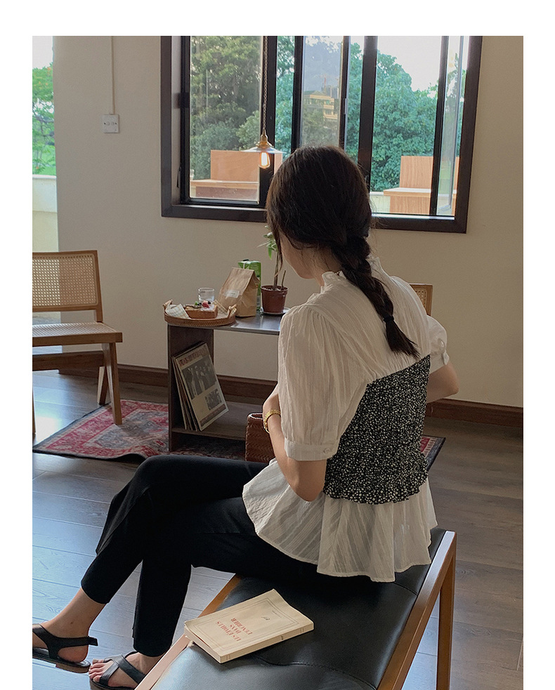 【复活款】法式复古V领碎花短款上衣夏季新款衬衫设计感小众Q1082详情26