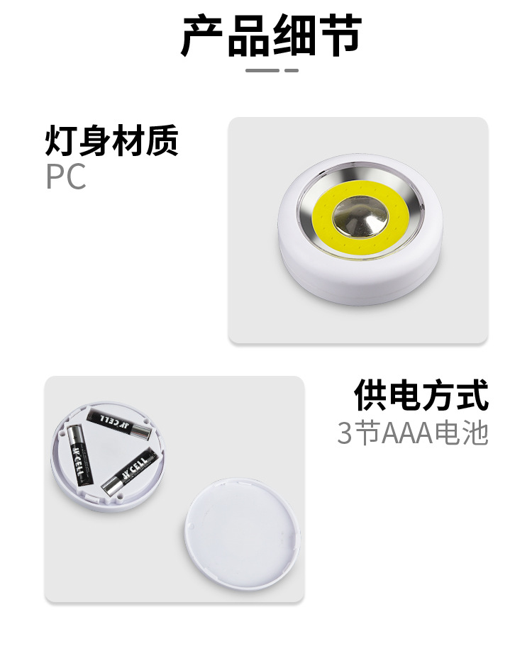Cross-border COB sensor lights, cabinet lights, wardrobe lights, touch lights, LED corridor and wall lights, LED pat lights pic 10