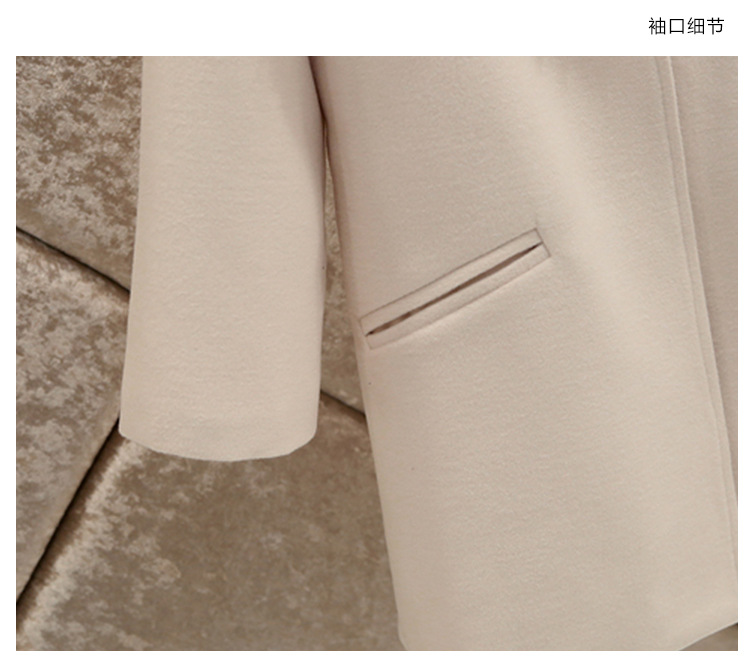 Woolen coat for women, mid-length, 2020 autumn/winter new Korean style, short and petite woolen coat, one-piece consignment pic 12