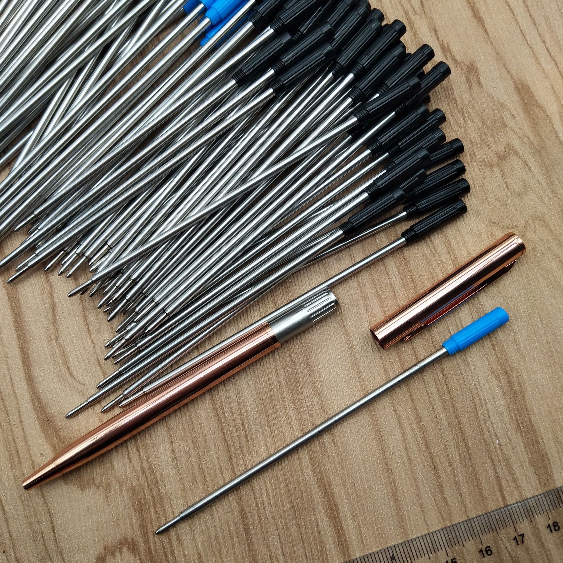 Metal ballpoint pen refit, replacement refit, in stock, available in blue and black, 115CM small high dollar refit pic 3