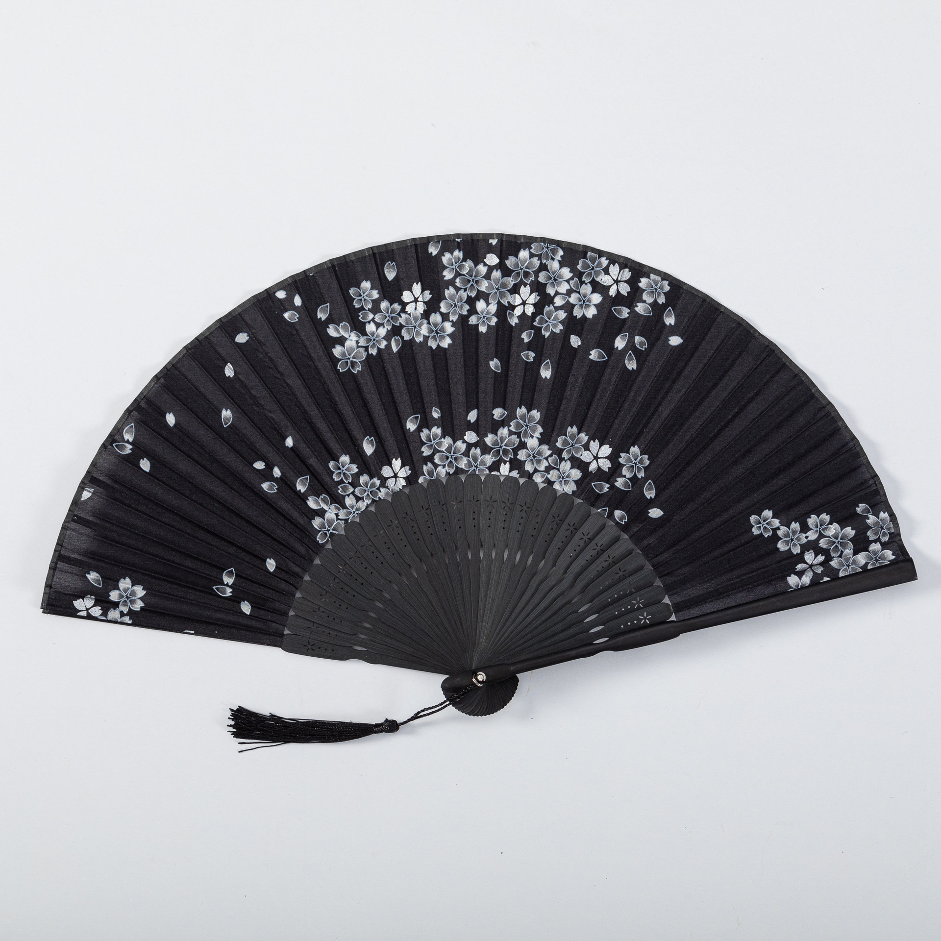 复古精品折扇  真丝扇子丝绸礼品折扇 高档古风舞蹈旗袍折扇批发详情2