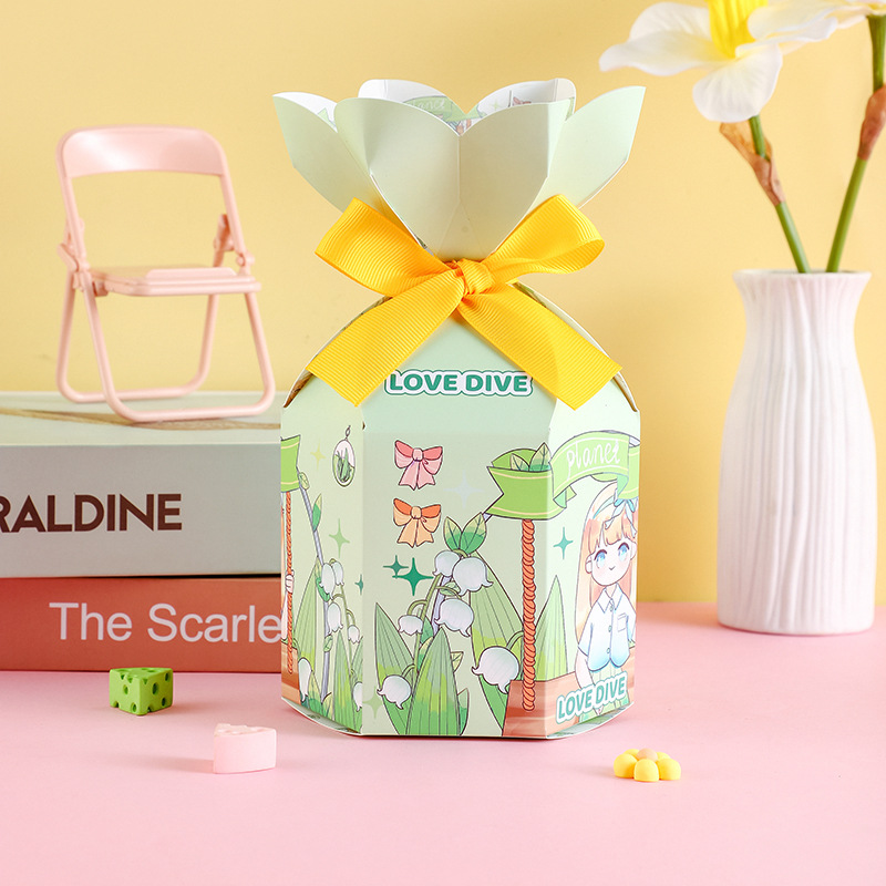 创意圣诞礼品盒手账小女孩平安夜礼品盒儿童生日礼物包装盒批发详情6