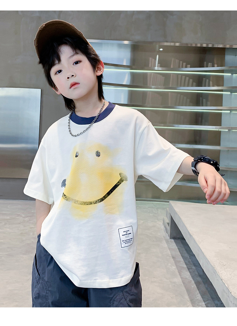 男童夏季凉感卡通短袖T恤2025新款儿童装夏装中大童宽松半袖上衣详情17