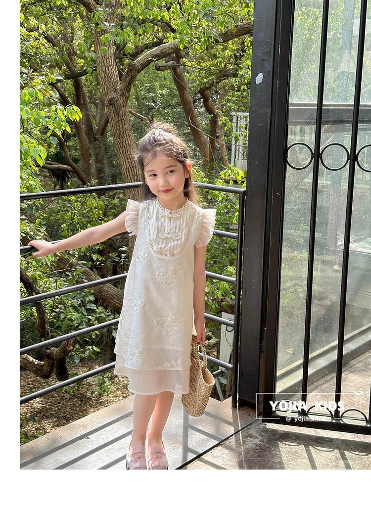 国潮YOJIA女童夏季连衣裙2024新款国风公主裙儿童新中式旗袍夏装裙子详情33
