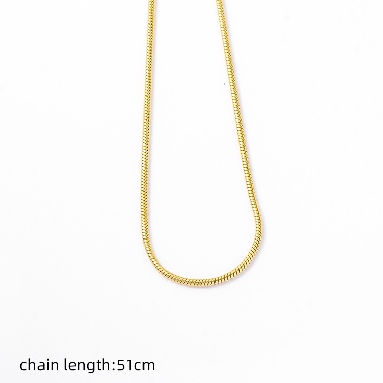 Niche design, personalized titanium steel necklace, collarbone chain, cold female style, golden DIY accessory, bare chain, hanging accessory pic 11