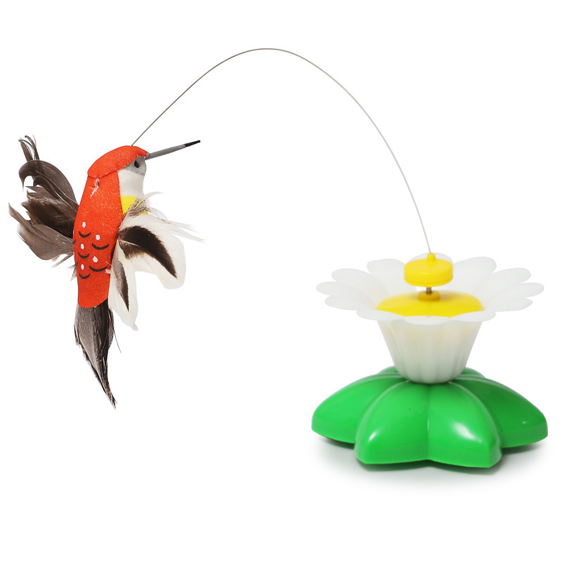 A fun, intelligent, automatic rotating cat toy with fluttering butterflies and flowers pic 9