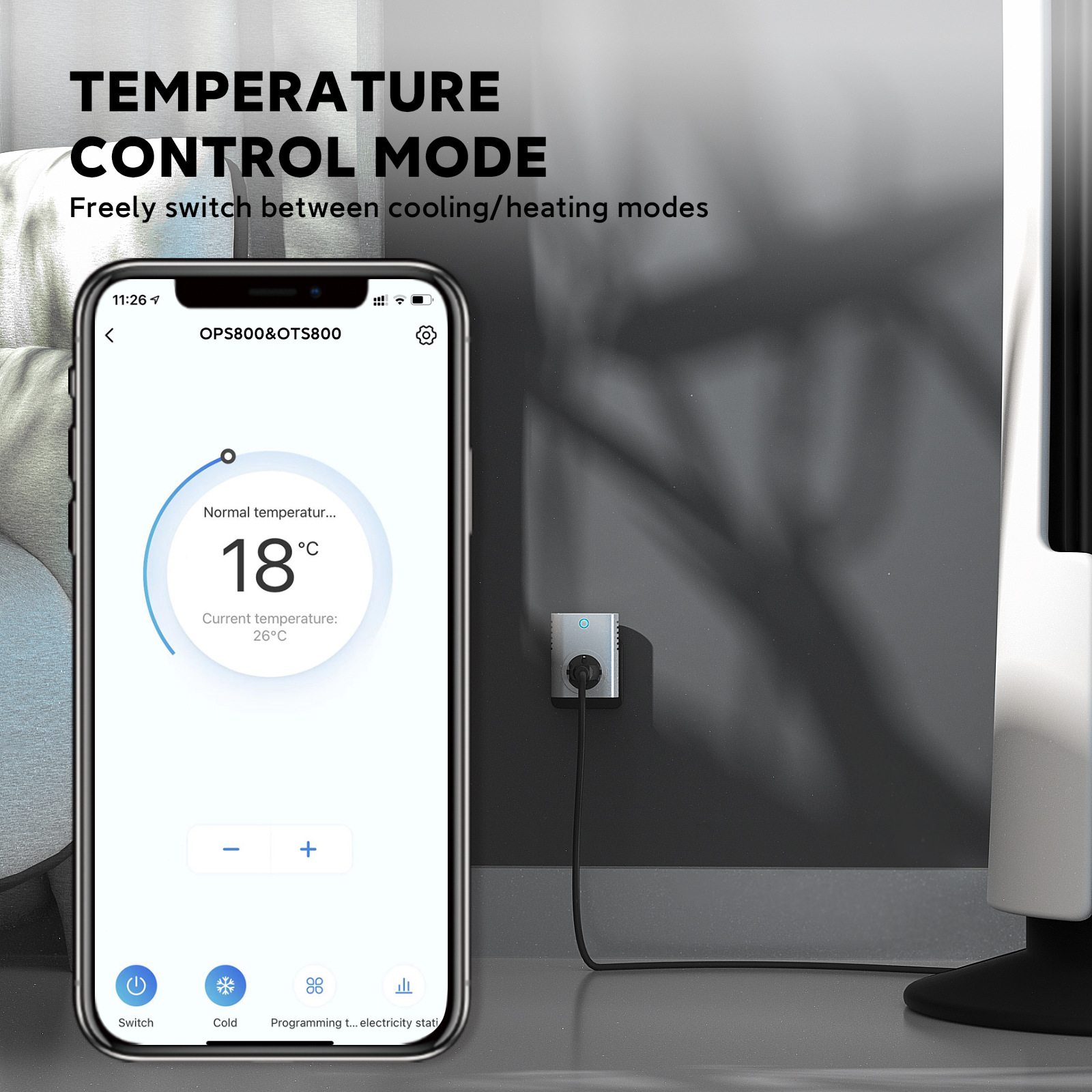 New WiFi smart constant temperature power meter socket temperature control electricity meter in one pic 3