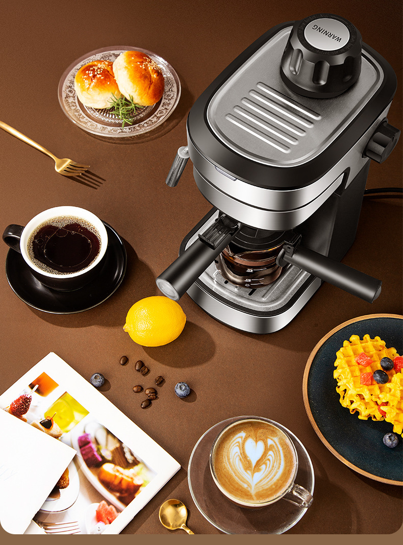 New semi-automatic Italian coffee machine for cross-border home and commercial use, extracting steam to make milk foam pic 5