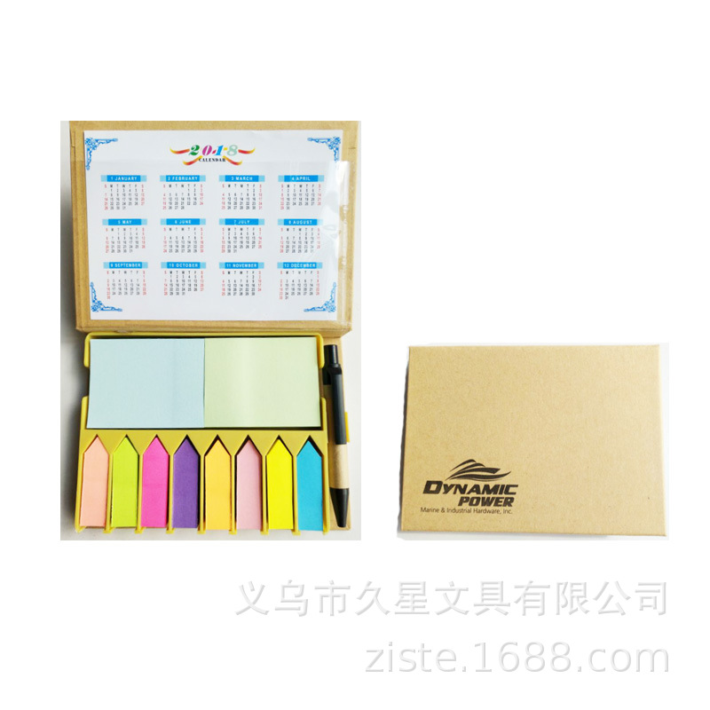 8-arrow sticky note set, multi-color rainbow arrow sticky note combination, customizable sticky note box, with printable logo pic 17