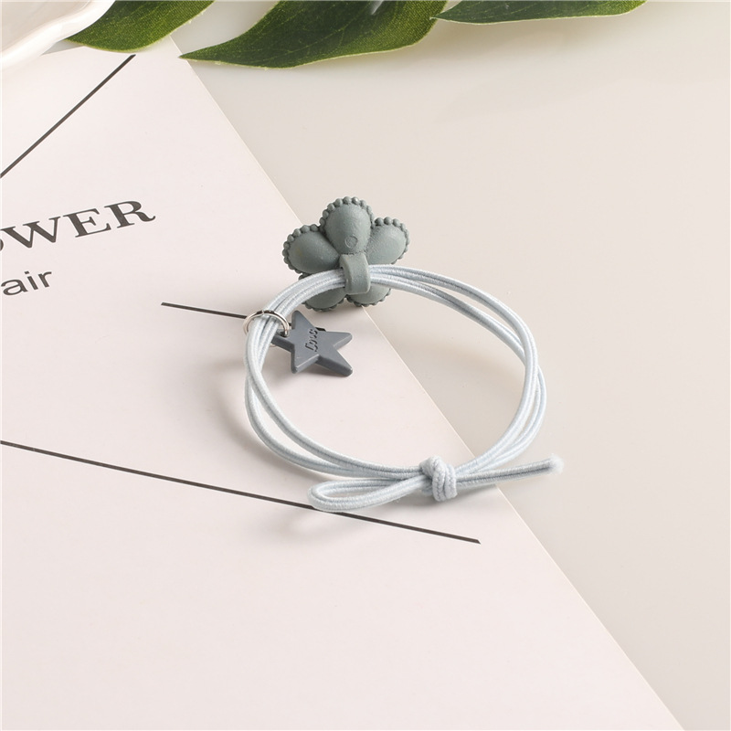 Korean style Instagram popular hair tie, creative cartoon five-pointed star flower hair band, hair tie rubber band, high-elasticity hair tie pic 21