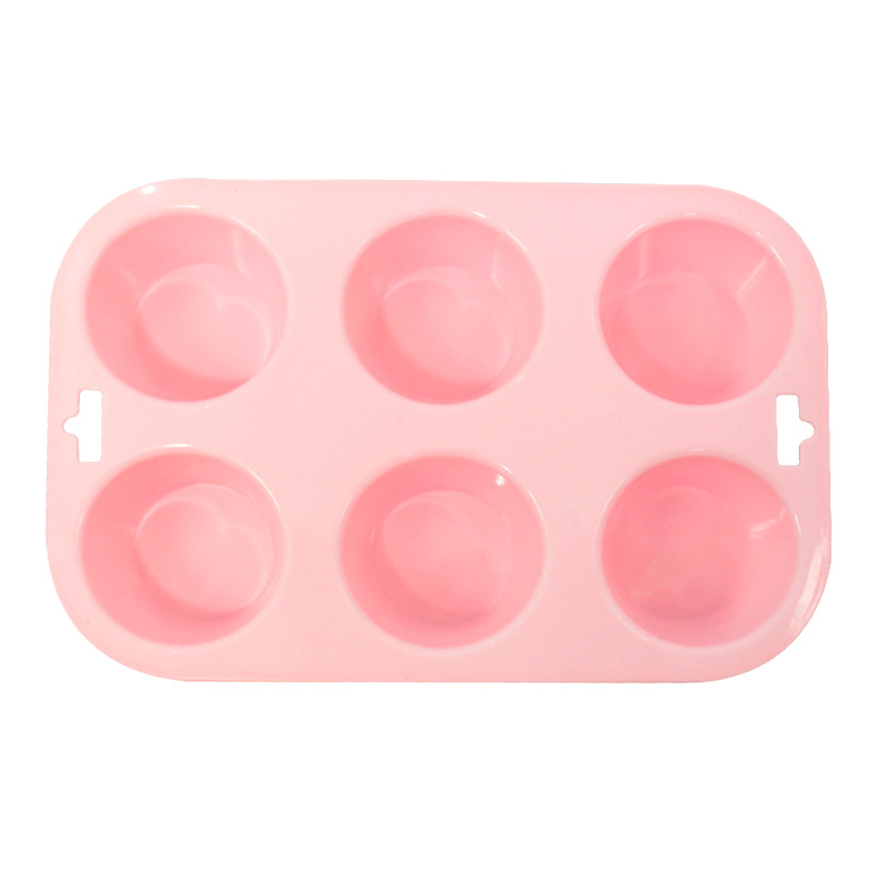 6连蛋糕模具硅胶烘焙模具 圆形蛋挞模 耐高温易脱模DIY芝士慕斯模详情9