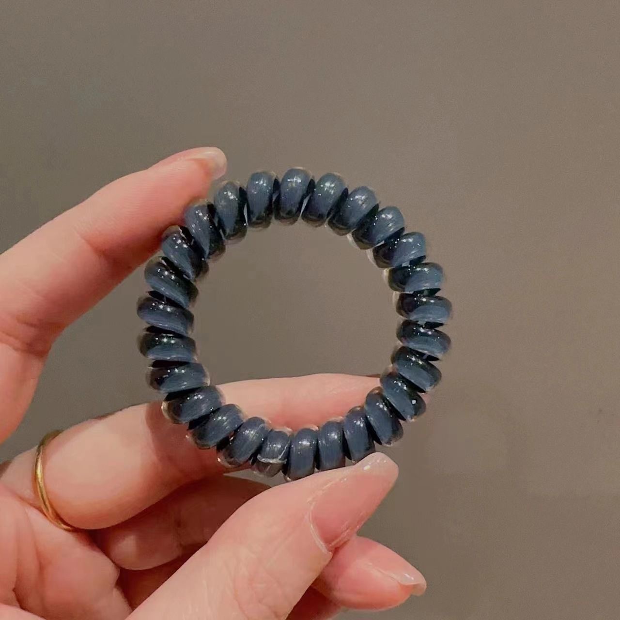 Korean-style girl ~ High-quality grapevine telephone line hair tie, summer versatile hair cord, high appearance level, durable hair accessory pic 13