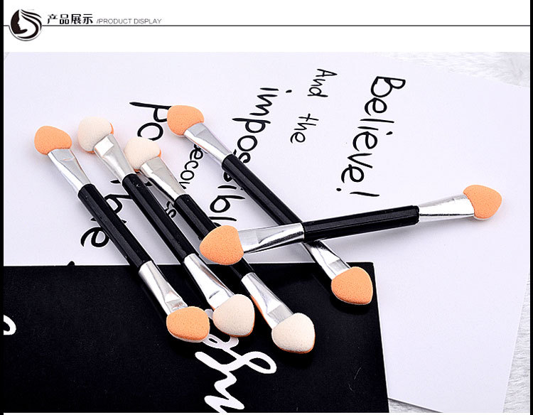 shanilak aluminum tube double-headed rubber small brush Magic Mirror Powder nail tool set, 10 pieces of eyeshadow brush and eyeshadow stick, essential for other nail products pic 4