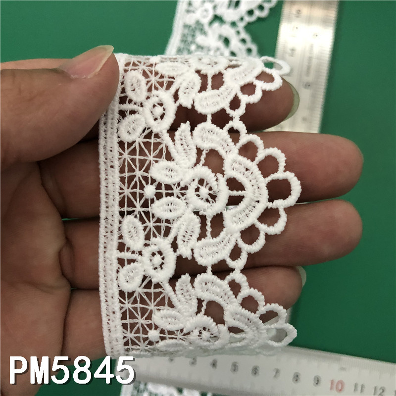 New Lolita embroidery water-soluble lace, milk silk single-sided small flower wave lace, lace with barcode pic 78