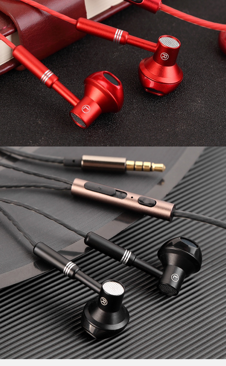 New wire-controlled wired headphones, metal headsets, semi-in-ear headphones, and low-frequency mobile phone earbuds are in stock and available for wholesale pic 30