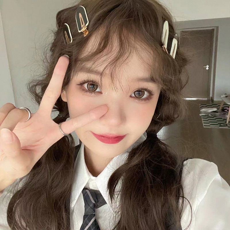 High-end style hair clips for women, summer bangs clips, duckbill clips, internet-famous seamless hair clips, side checkerboard clips, headwear pic 6